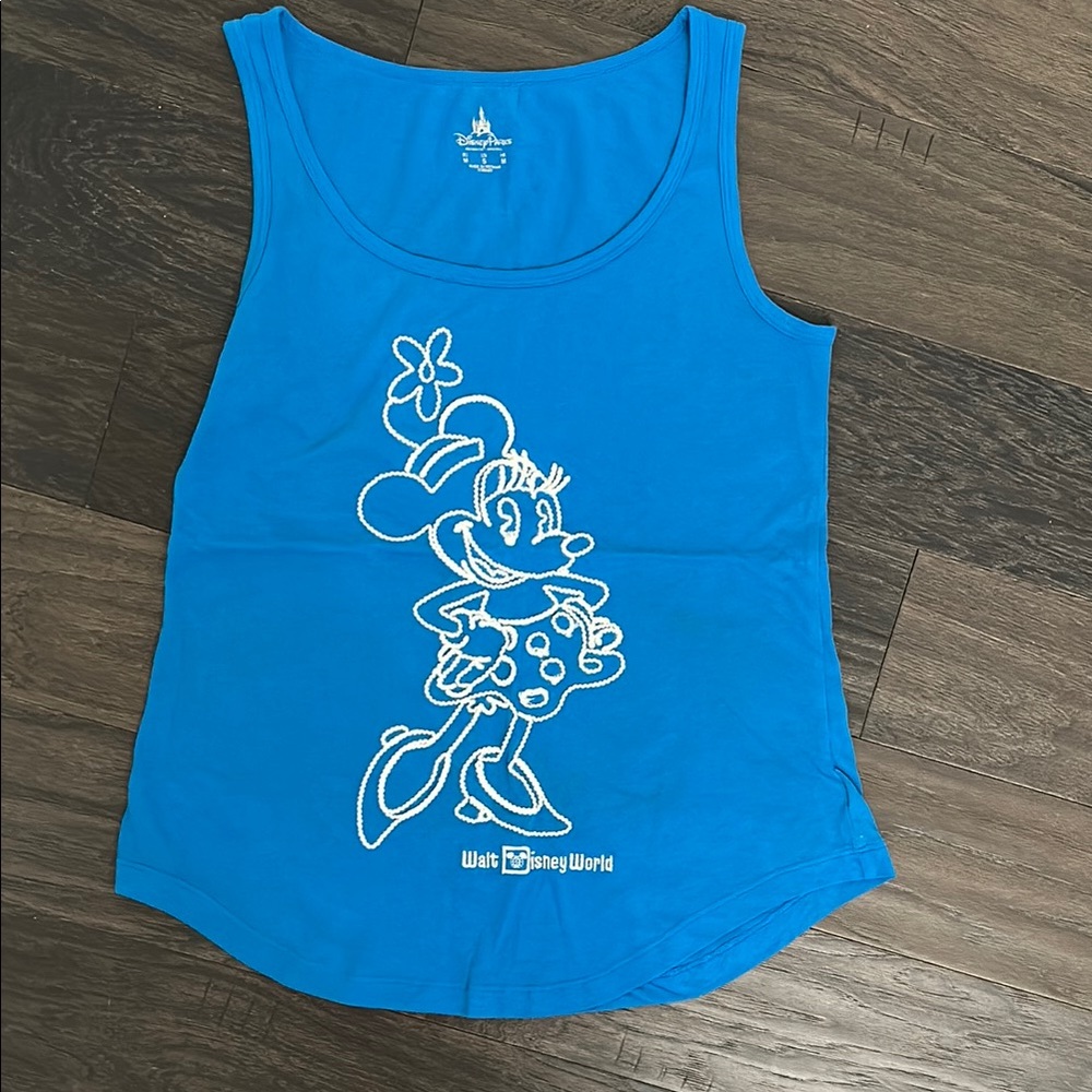 Disney World Blue Tank Top with Minnie Mouse
